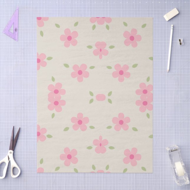 Papel De Seda Flor Moderna (Artesanía)