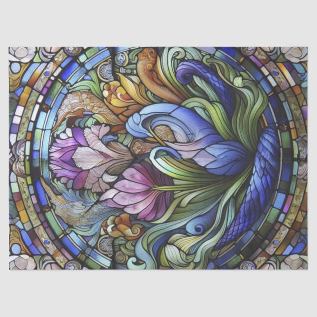 Papel De Seda Flor morada (Anverso)