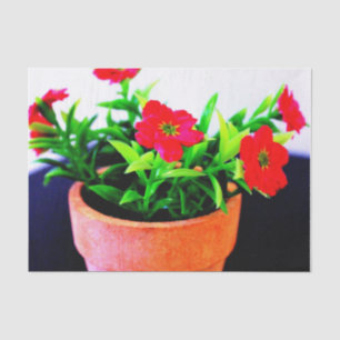 Papel De Seda Flor Pot