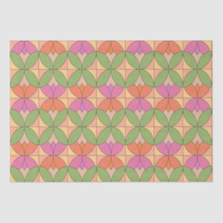 Papel De Seda Flor retro geométrica