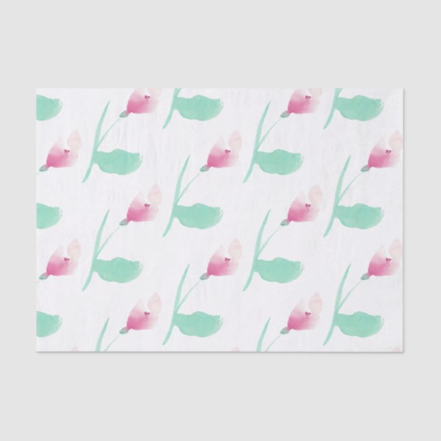 Papel De Seda Flor rosa (Anverso)
