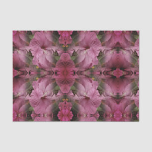 Papel De Seda Flor rosa Hibiscus Abstract Vintage