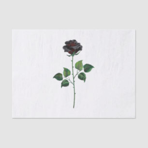 Papel De Seda Flor rosa negra