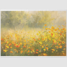 Papel De Seda Flor salvaje amarillo vibrante desenlace impresion