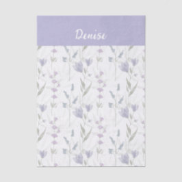 Papel De Seda Flor silvestre acuarela azul púrpura