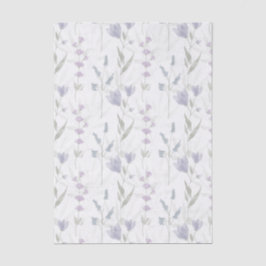 Papel De Seda Flor silvestre acuarela púrpura azul