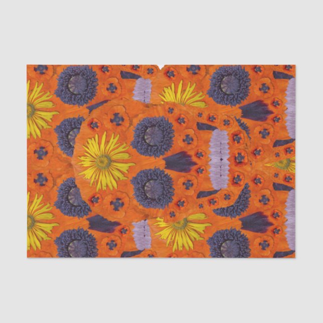 Papel De Seda Flor Skull 1 (Anverso)