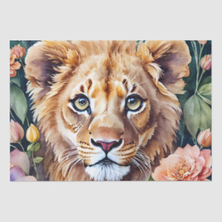 Papel De Seda Flora acuarela de Cubo de León