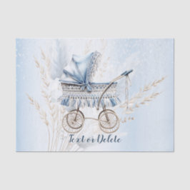 Papel De Seda Flora azul de estropajo de bebé clásico de color d