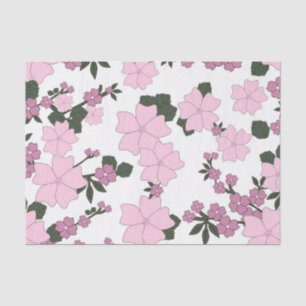 Papel De Seda Flora rosa bonito