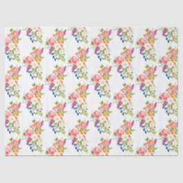 Papel De Seda Flora rosa roja