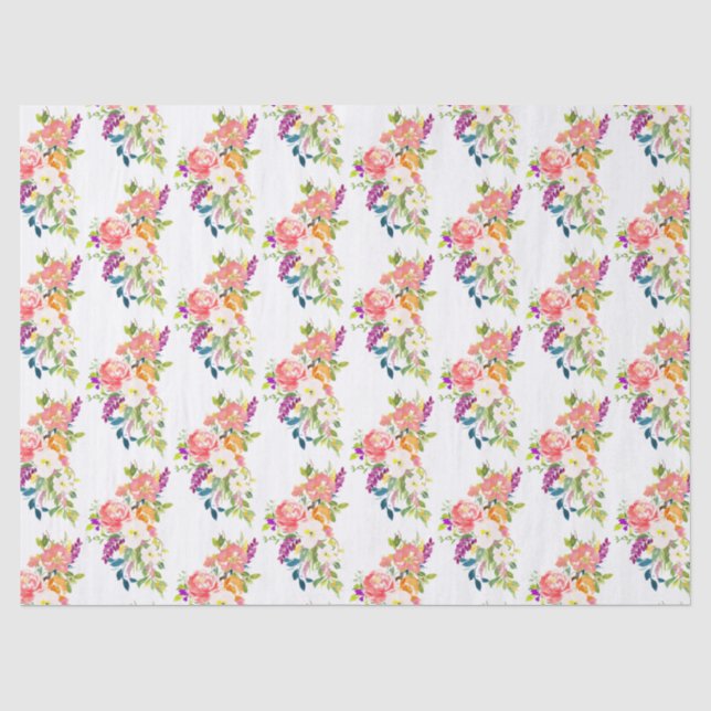 Papel De Seda Flora rosa roja (Anverso)