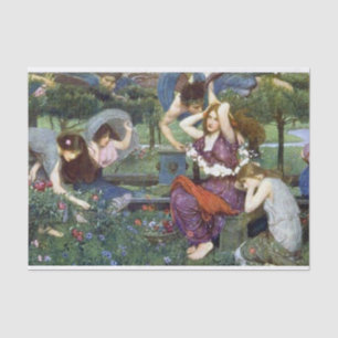 Papel De Seda Flora y Zephyrs, de John William Waterhouse