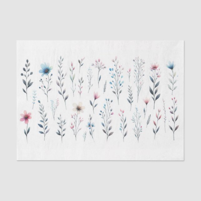 Papel de seda floral (Anverso)