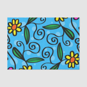 Papel de seda floral abstracto