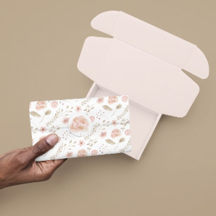 Papel de seda floral acuarela