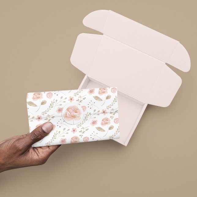 Papel de seda floral acuarela (Celebrate someone special with this beautiful watercolor floral tissue paper! )