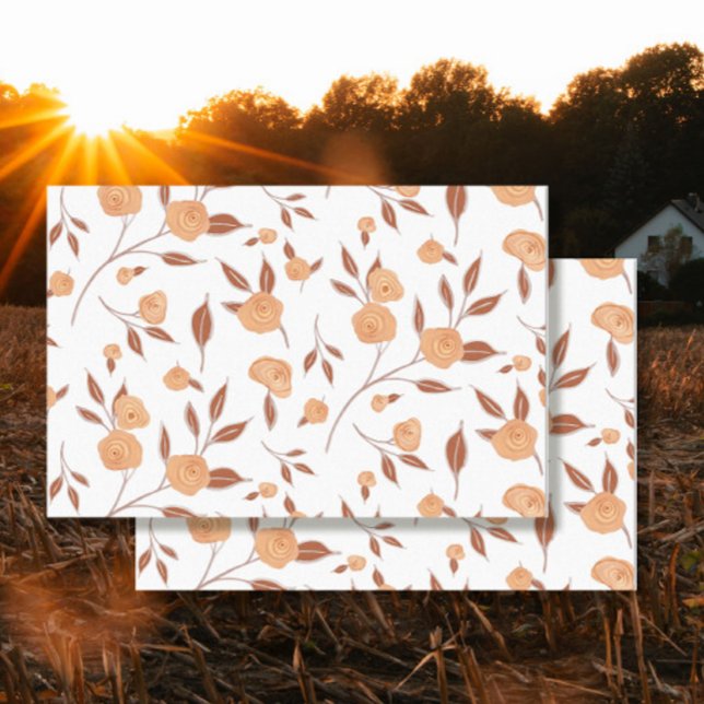 Papel De Seda Floral acuarela Boho Peach Moderno Vine Decoupage (Subido por el creador)