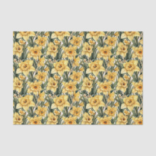 Papel De Seda Floral acuarela Semana Santa Daffodil Exclusivo