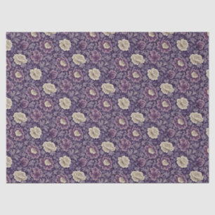 Papel De Seda Floral al estilo de William Morris morado