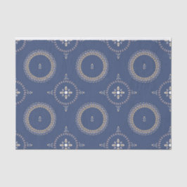Papel De Seda Floral azul marino elegante