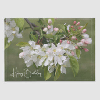 Papel De Seda Floral blanca elegante