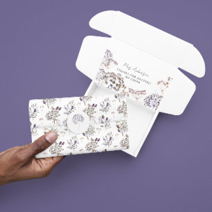 Papel de seda floral boho
