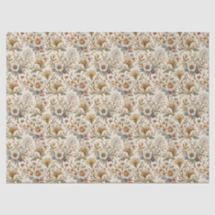 Papel De Seda Floral boho en Beige