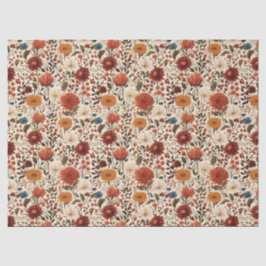 Papel De Seda Floral botánica de otoño moderna