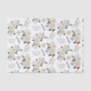 Papel de seda floral botánico