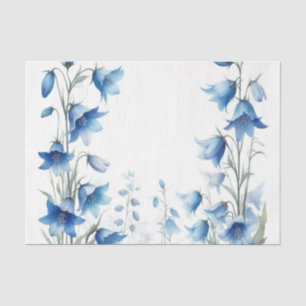 Papel de seda floral Campanillas azules