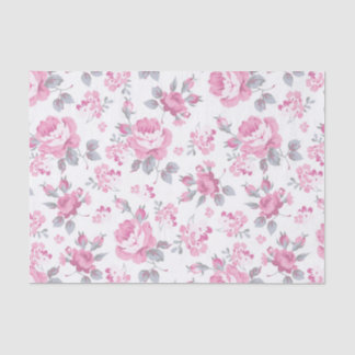 Papel De Seda floral chic y shabby, patrón rosa, rosas pálidos,