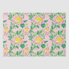 Papel De Seda Floral Chinoiserie rosa