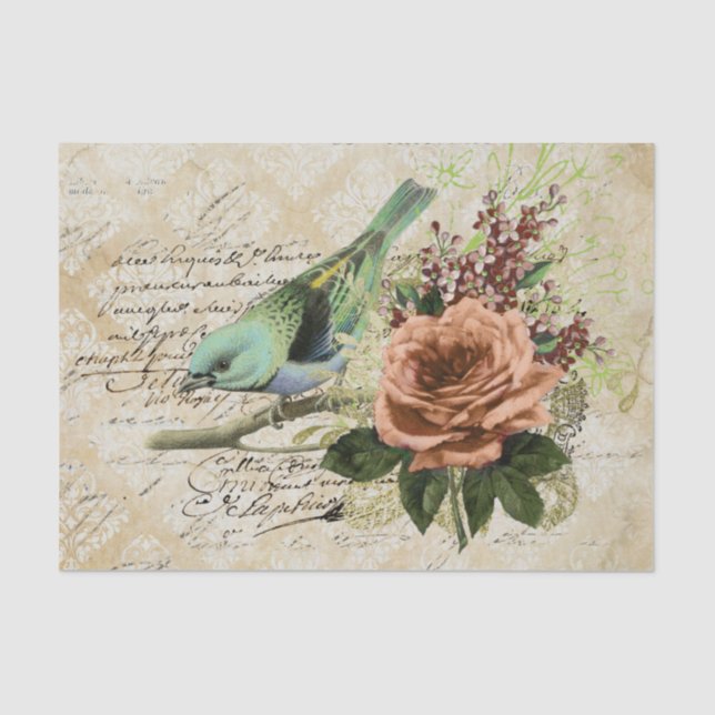 Papel De Seda Floral Clásico (Anverso)