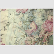 Floral color de agua rosa y azul