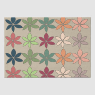 Papel De Seda Floral Colorido