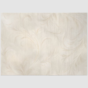 Papel de seda floral cremoso marfil para boda