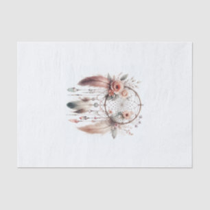 Papel De Seda Floral Cristal Feather Dreamcatcher Boho
