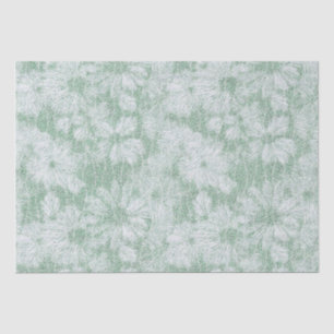 Papel De Seda Floral Daisy Terciopelo Verde Menta