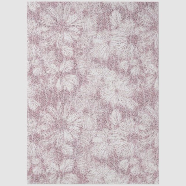 Papel De Seda Floral Daisy Velvety Dusty Pink (Anverso)