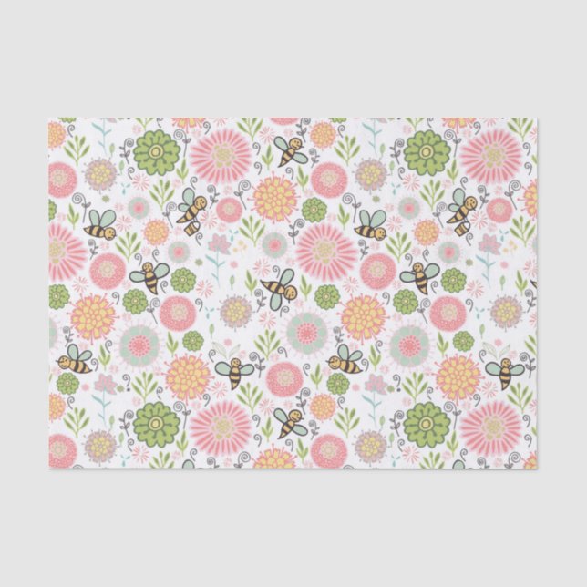 Papel De Seda Floral de abejorro (Anverso)