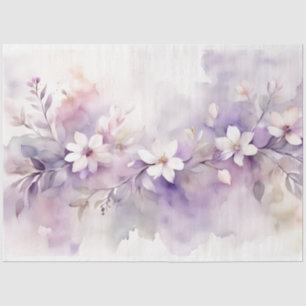 Papel De Seda Floral de acuarela de Lilac 18b Decoupage