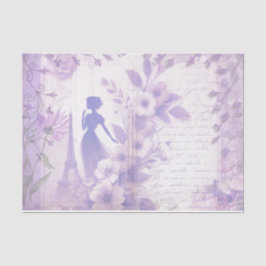 Papel de seda floral de acuarela lavanda elegante