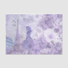 Papel de seda floral de acuarela lavanda elegante