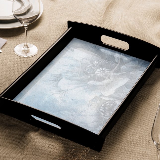 Papel De Seda Floral de amapola | Flor azul grandiosa y húmeda (Subido por el creador)