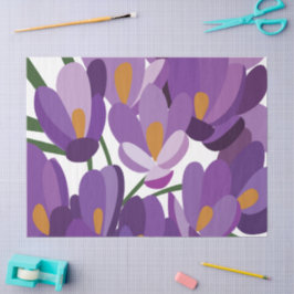 Papel De Seda Floral de Azafrán Púrpura