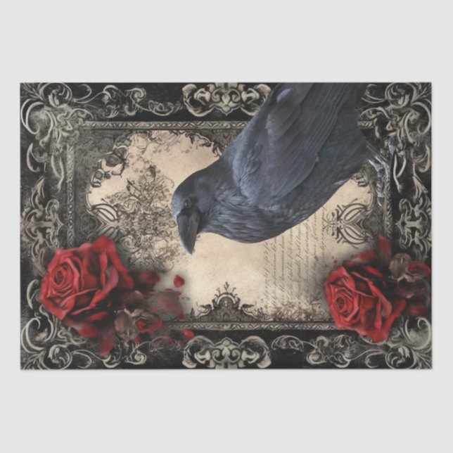 Papel De Seda Floral de Black Raven (Anverso)