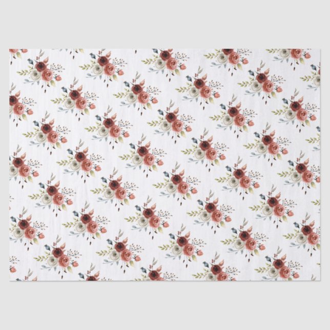 Papel de seda floral de boda Otoño Mix (Anverso)