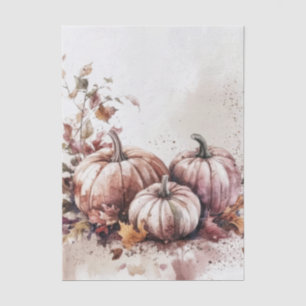 Papel de seda floral de calabaza de otoño