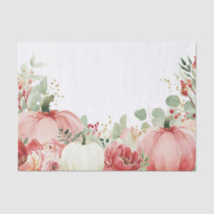 Papel de seda floral de calabaza de otoño